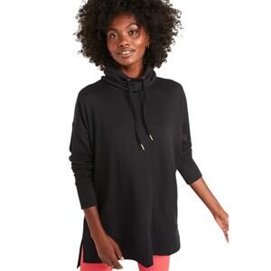 Old Navy Cowl neck Melange Tunic Sweater Size Small Black Drawstring